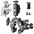 NEEWER Super Clamp with 3" Dual Ballhead Magic Arm, Ball Head Adapter, Cold Shoe, Phone Holder, Action Camera Clamp Mount for Flat/Round Surface Compatible with GoPro DJI iPhone 15 Pro Max, ST85
