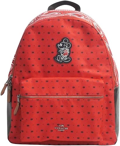 Amazon コーチ Coach バッグ レディース リュック アウトレット F Qbm4e コーチ ディズニー ミッキー バックパック レッド ブラック Coach コーチ レディース