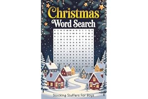 Stocking Stuffers for Teen Boys: Christmas Word Search: 1200+ Words, Fun Holiday Themed Word Find Puzzle Book With Solutions