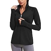 COOrun Women's UPF 50+ Jackets Sun Protection Golf Athletic Jackets Lightweight Full Zip Long Sleeve Shirts with Pockets