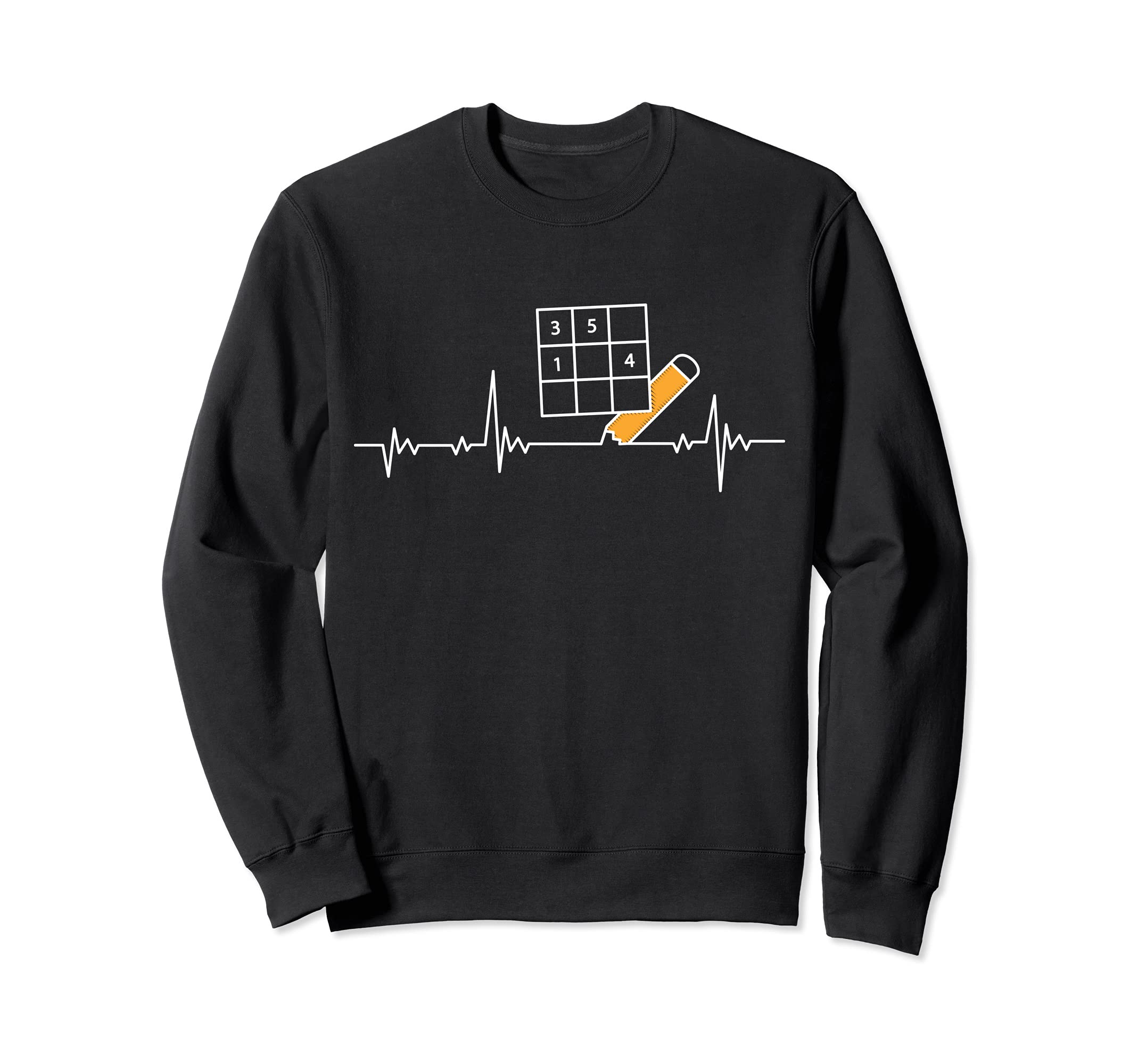 Sudoku Heartbeat Number Puzzle Game Sudoku Gift Sweatshirt