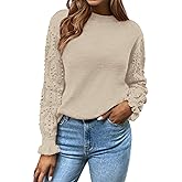 BTFBM Fall Sweaters for Women 2026 Crew Neck Long Sleeve Hollow Out Swiss Dot Knit Casual Pullover Tops Fashion Clothing
