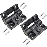 Zorfeter E6-10-301-20 Torque Hinge, Plastic Black, Pack of 2 | Adjustable Position Control, 4 Countersunk Holes, Door Hinges