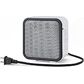 �鶹�� Basics Ceramic Space Heater, Mini Heater for Office Desk, Portable Tent Heater (Indoor Use), With Tip-Over Protection,