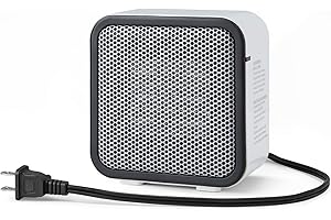 �鶹�� Basics Ceramic Space Heater, Mini Heater for Office Desk, Portable Tent Heater (Indoor Use), With Tip-Over Protection,