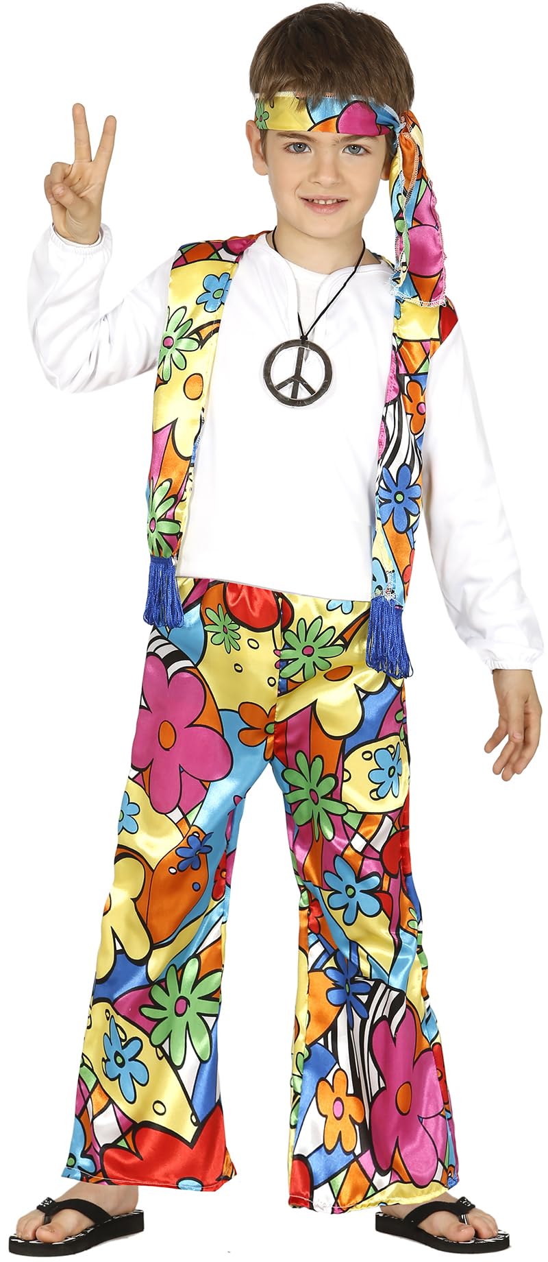 FIESTAS GUIRCA Hippie Fancy Dress Costume Child Age 10-12 Years