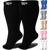 Zeta Wear Open Toe Short Length Compression Socks for Women & Men 15-20mmHg - Medical Grade Circulation Support for Swelling, Varicose Veins & Recovery