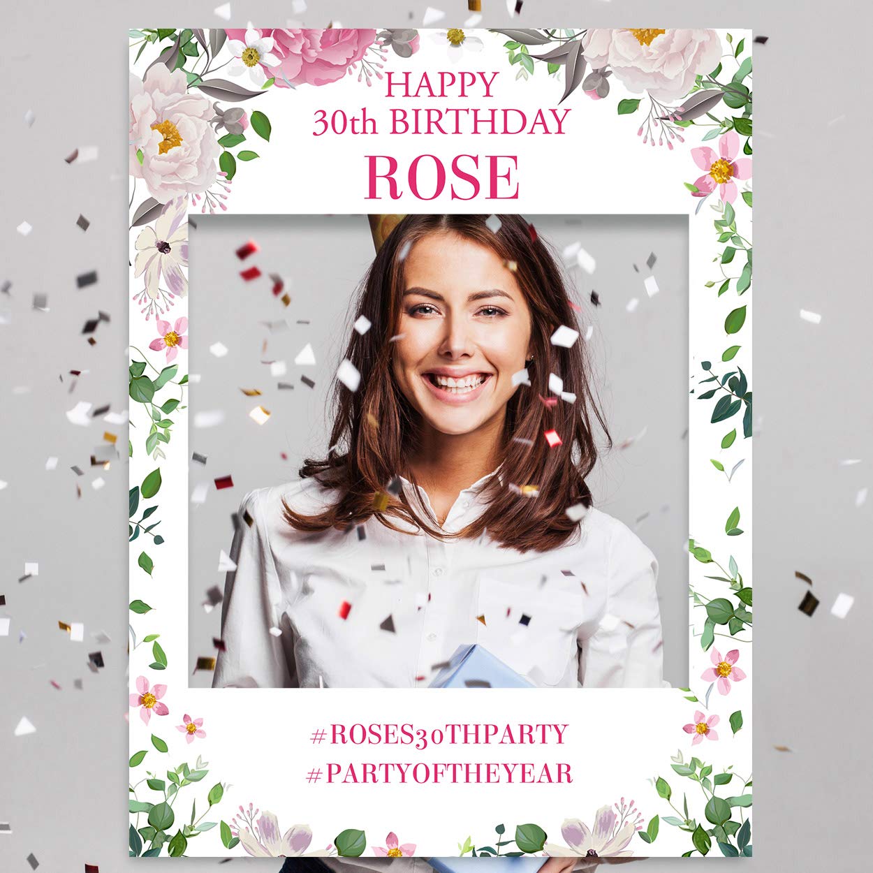 Paper Themes Instagram Personalised Selfie Frame Birthday Party Photo Booth S Frames Can Be Used For Selfies At Parties Open Days And Special Occasions Colourful Balloons