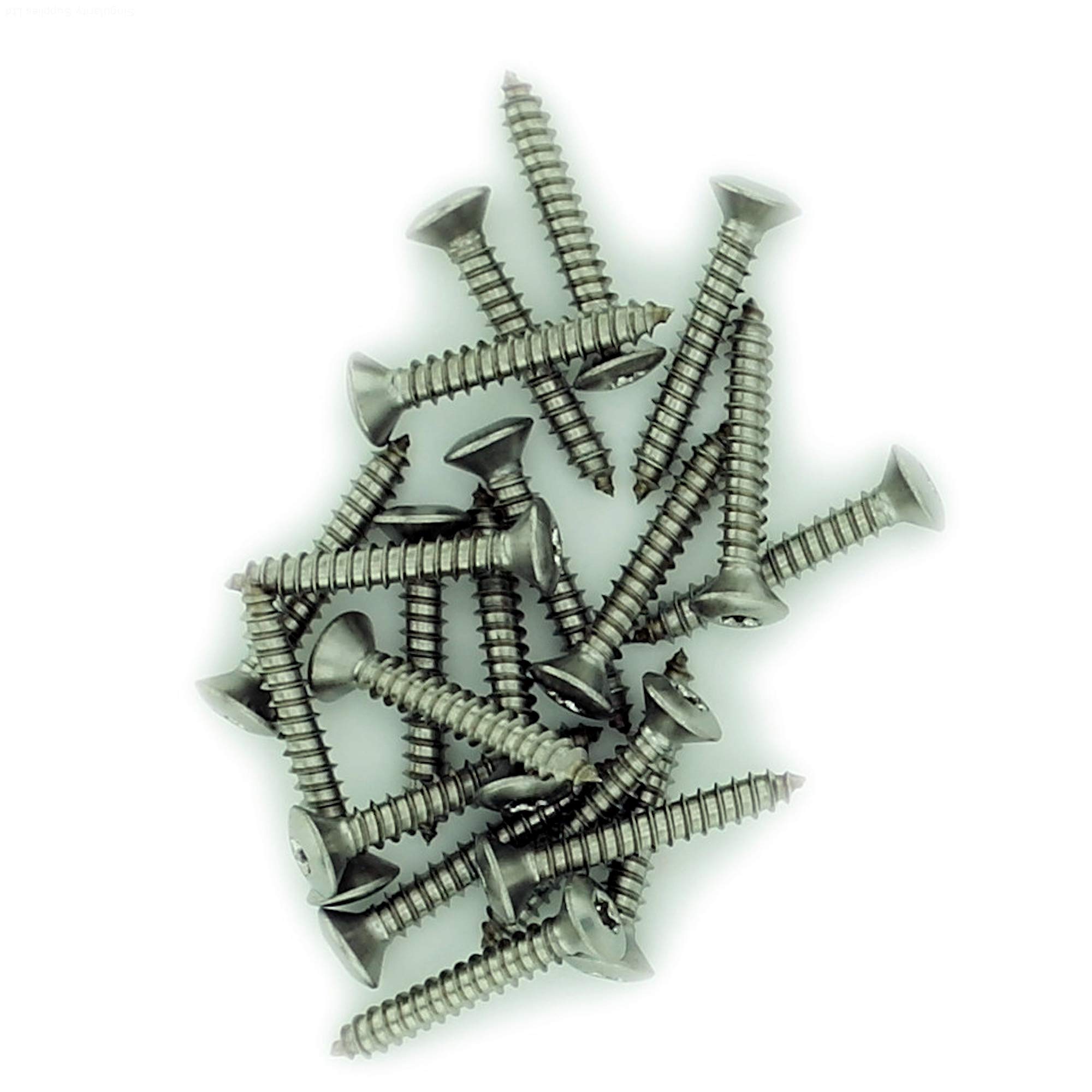 No.8 x 1.5 (4.2mm x 38mm) TX Raised Countersunk Self-Tapping Screw - Stainless Steel (A2) (Pack of 20)