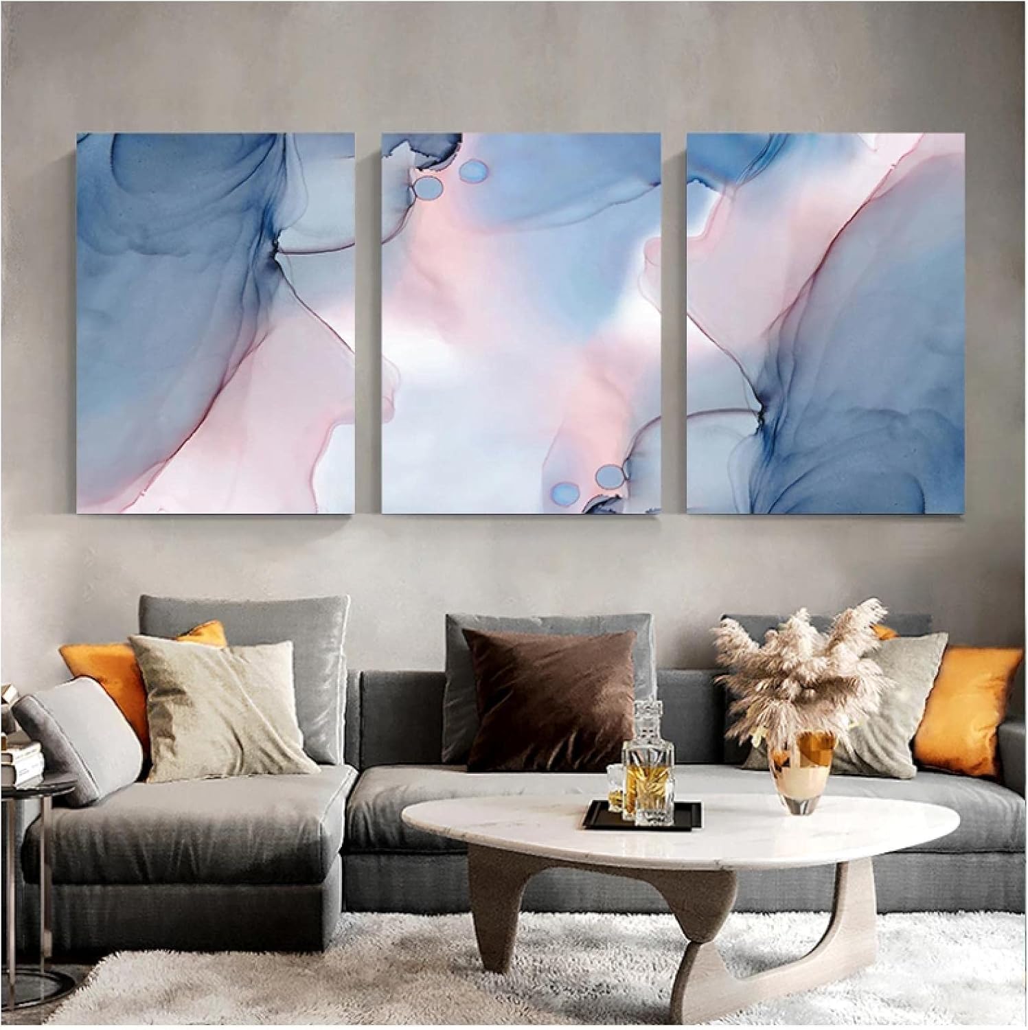 Amazon Com Qiaoo Fashion Canvas Art Colorful Ink Abstract Wall Art Poster And Print Modern Picture Painting Nordic Home Decoration 15 7 X23 6 40x60cm No Frame 3pcs Posters Prints