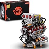 UNCLE BRICK V8 Engine Building Block Set,Mini V8 Engine Kits that Runs,Collectible Set for Adults,Model Engine Gift for Adults,Home or Office D&eacute;cor Sets for Boys 8-14(2347PCS)
