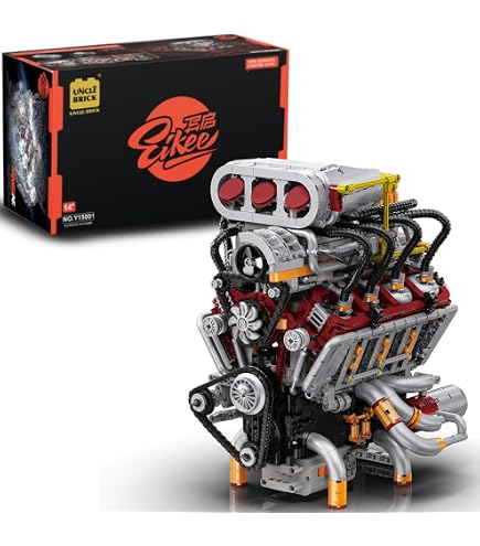 Amazon.com: Mould King 10225 Dodge V8 Engine Building Kit with