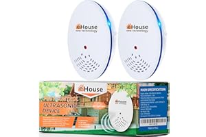 EHOUSE BH-1, Ultrasonic Pest Control Repeller - Electronic & Ultrasound, Indoor Plug in Repellent - Get rid of - Rodents, Mice, Squirrels, Bats, Insects, Bed Bugs, Ants, Fleas, Spiders, Roaches (2 Pack)