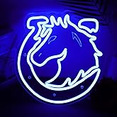 KODGGHK Horseshoe Horse Neon Sign for Wall Decor, Football Sports Team Dimmable Led Neon Light for Man Cave,Bedroom,Game Room Decor, LED Neon Signs Bar Club Party Gift Art for Sport fans Boys Girls