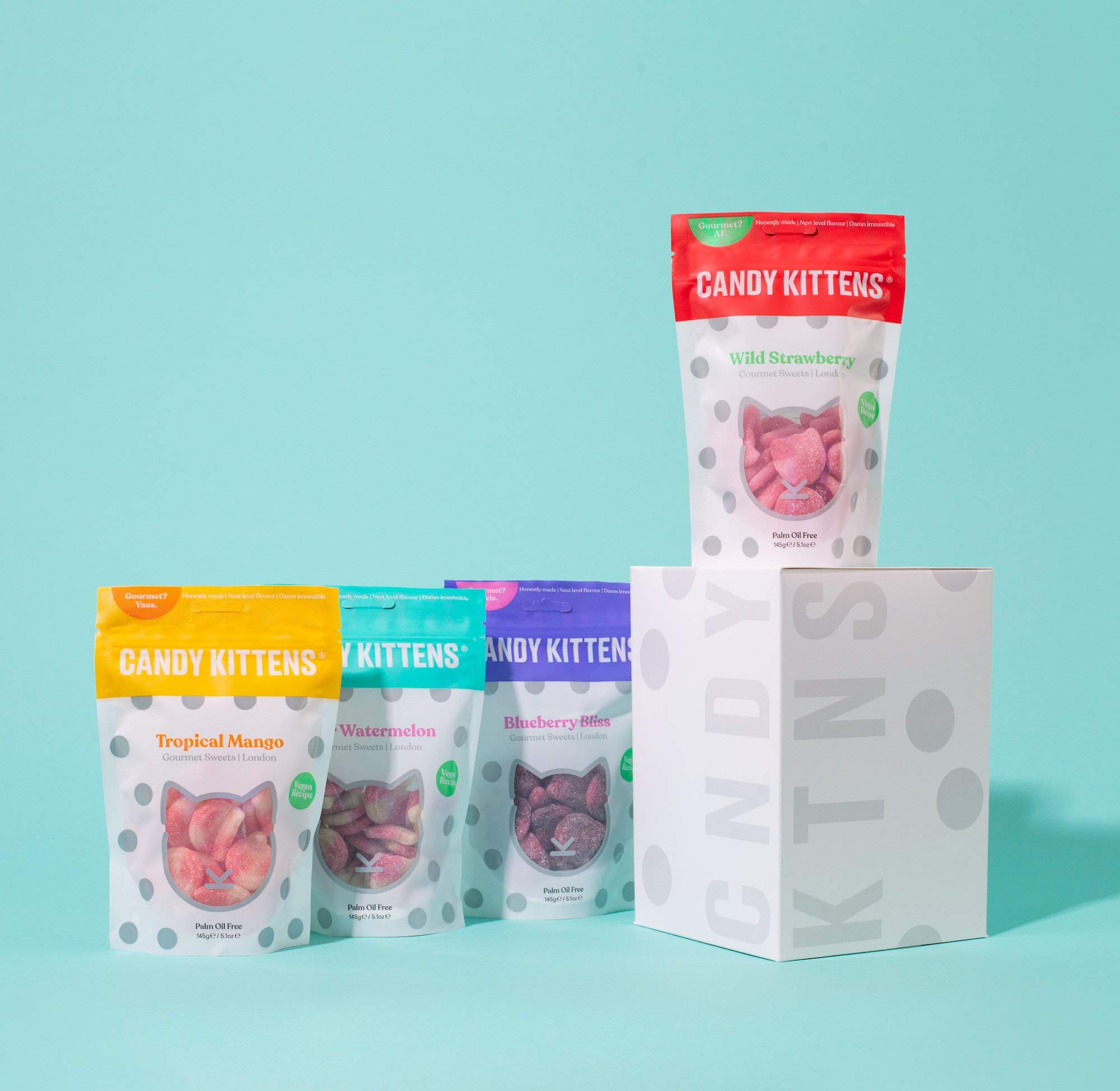 Candy Kittens Vegan Sweets Gift Box Candy Gift Hamper Natural Fruit