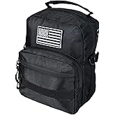 Universal Motorcycle Bag Handlebar Bag 1680D Oxford Tool Storage Accessory for Front Fork Handle Bar Sissy Bar Compatible with Harley Softail Dyna Sportsters and Most Cruiser Models