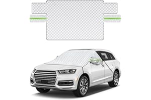 Victoper Windshield Cover for Ice and Snow, Large Foldable Anti-Ice Windshield Snow Cover, Snow Car Cover with Straps for Cars, Trucks, and SUVs (92.5" X 50.4")