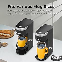 CHULUX Slim Single Serve Coffee Maker for K Cup