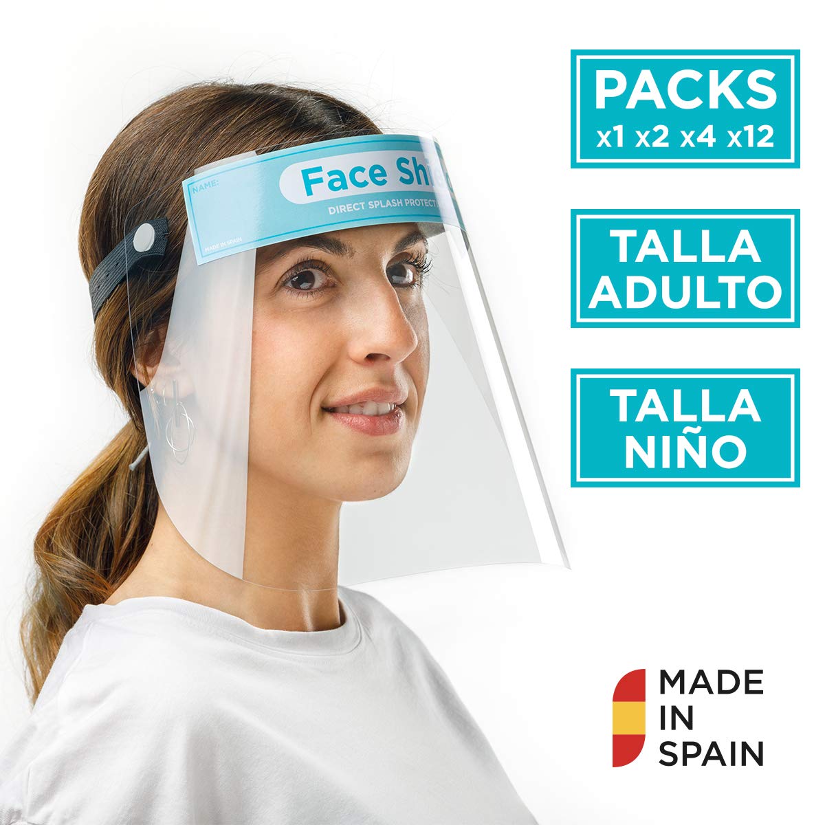 Pantalla Protección Facial. Talla Niños y Adultos