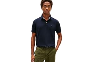 Tommy Hilfiger Men's Short Sleeve Moisture Wicking Stretch Polo Shirt with Quick Dry + UV Protection