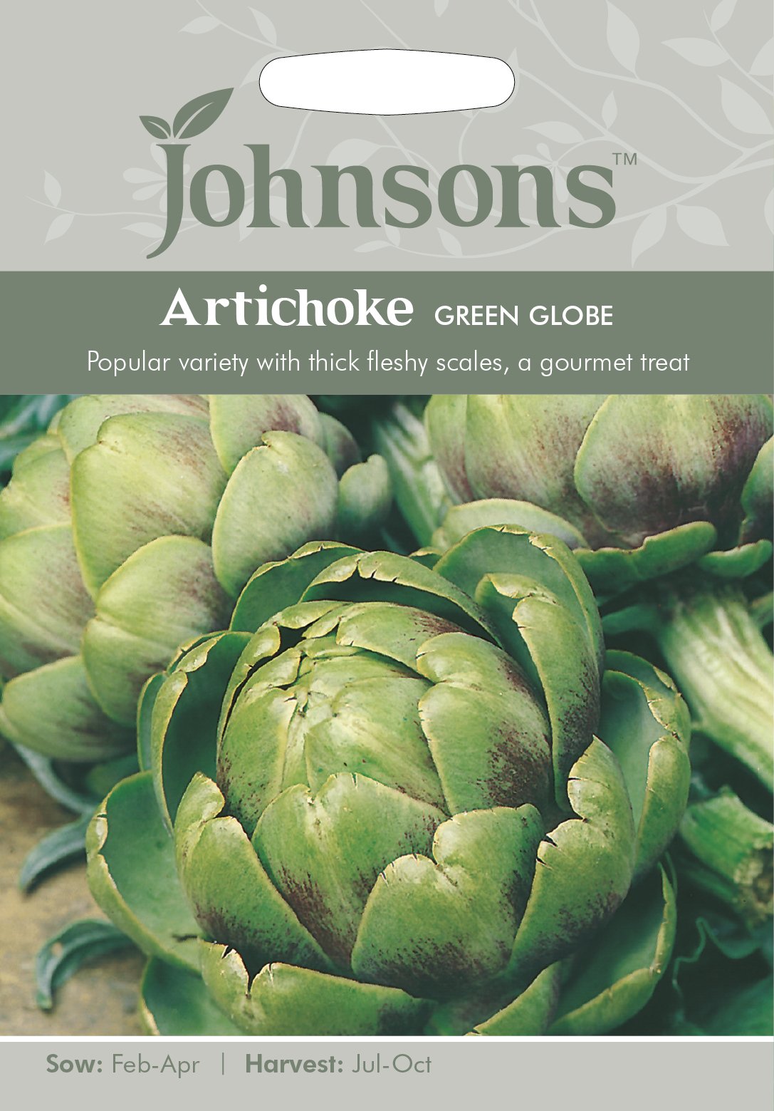 Johnsons 21490 Vegetable Seeds, Artichoke Green Globe