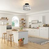 FRIDEKO HOME Crystal Ceiling Light Easric Modern Flush Mount Black view 5