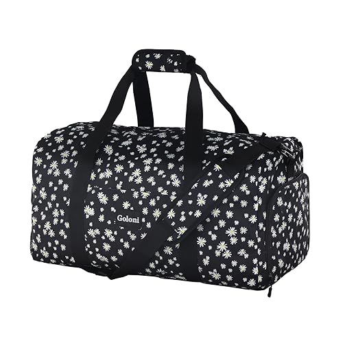 Goloni Cute Duffle Bag for Women, Gym Bag with Shoe Compartment, Lightweight Weekend Travel Duffel Bag,Overnight Bag with Wet Pocket