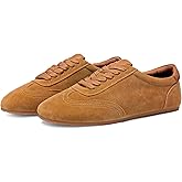 CEFISOP Suede Sneakers for Women Comfortable Round Toe Non Slip Retro Athletic Sneaker Casual Lace-Up Walking Lightweight Tennis Shoes