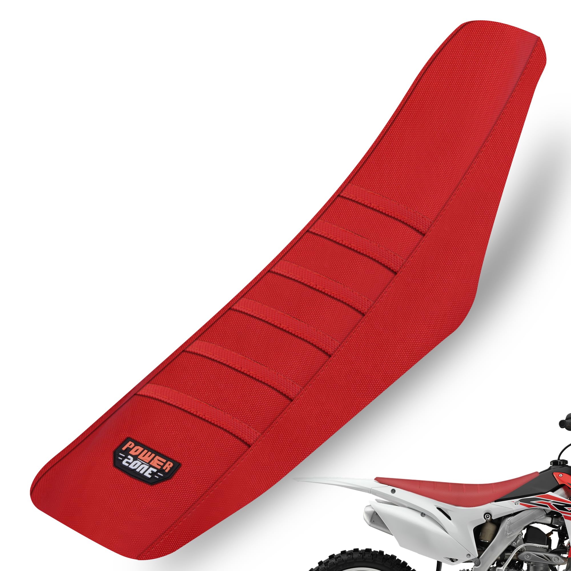fewfuss Dirt Bike Seat Cover - White Stripe