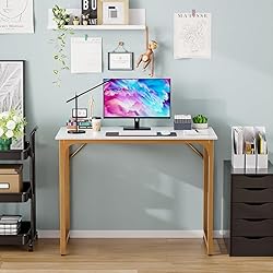 PayLessHere | 39 Inch Computer Desk | White Gold