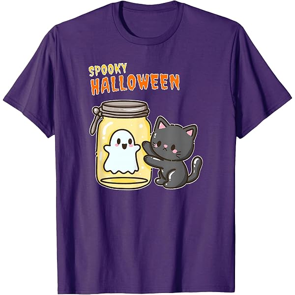 Camiseta De Halloween Para Mujer Con Diseño De Gato Negro Y Calabaza - Manga Larga, Cómoda, Perfecta Para La Temporada De Terror