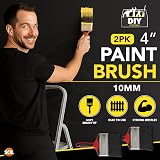 SOL 2pk 4 Inch Paint Brushes – Wide Paint Brush for Walls Decking Fences view 3