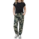 Arshiner Girls Clothes 2 Piece Summer Outfits Drop Shoulder Top Pullover Sweatpants Jogger Set Sweatsuits Tracksuits 6-14Y