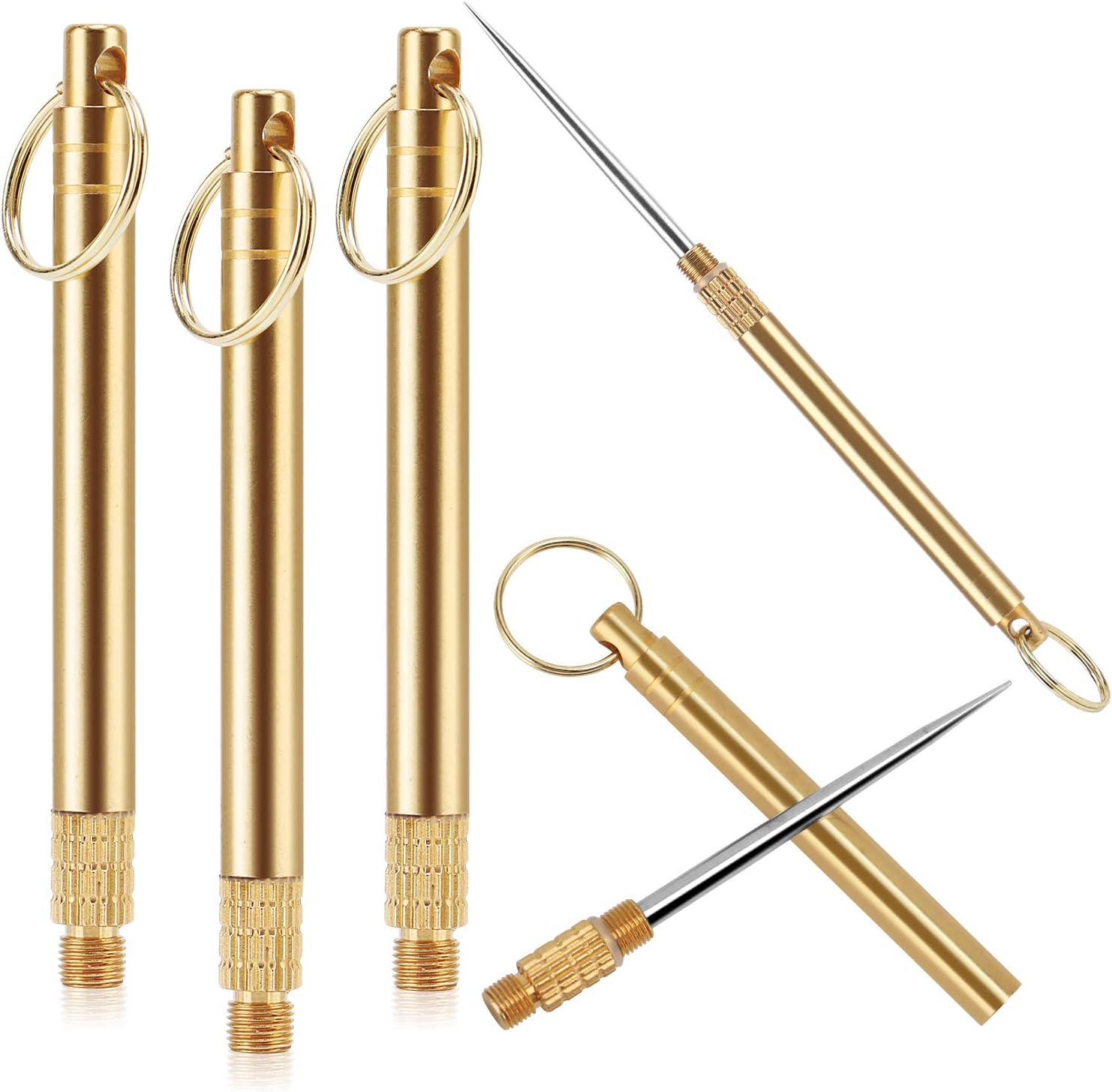 3 Pcs Portable Titanium Toothpicks Pocket Toothpick Metal