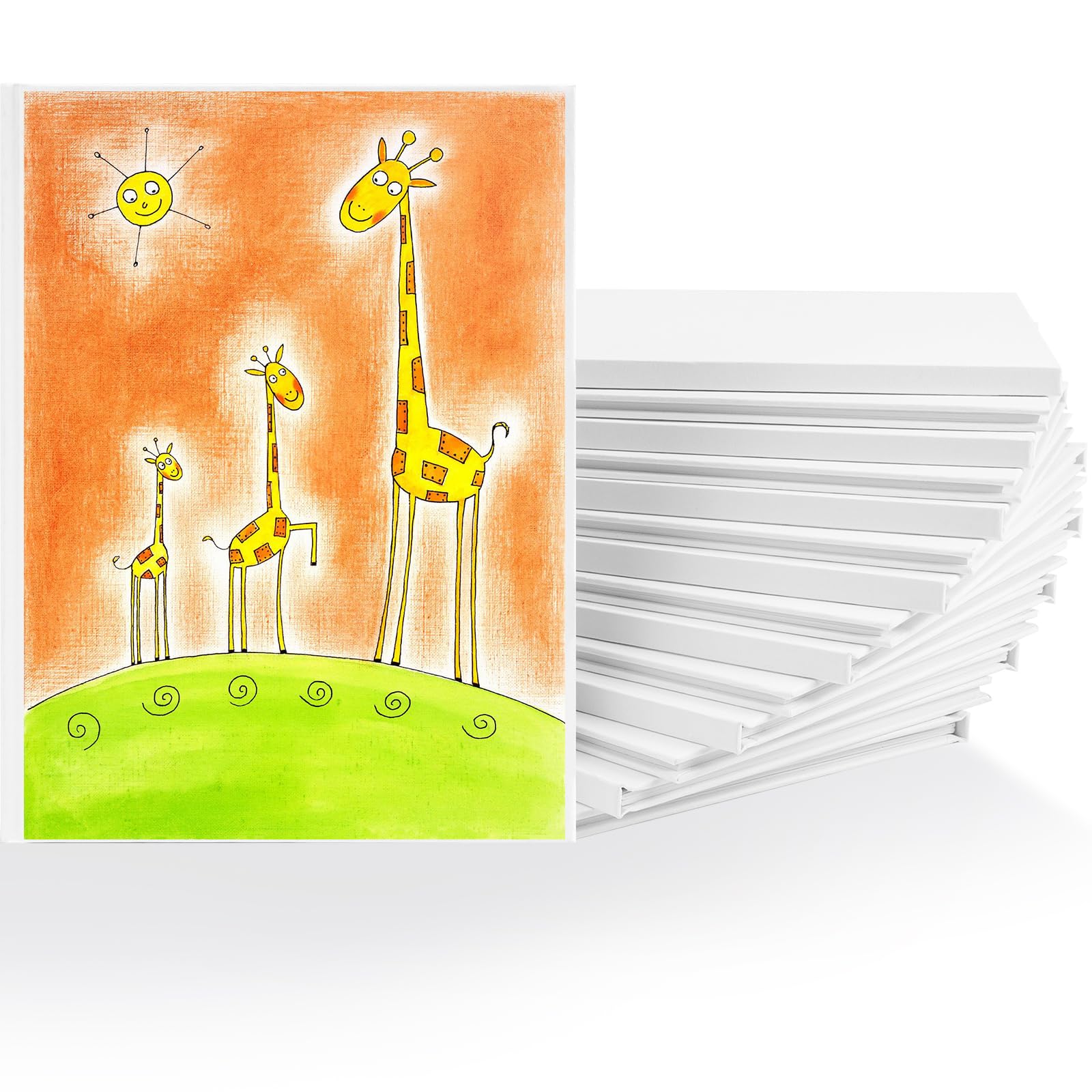 Photo 1 of Dynta Blank Hardcover Book A5(6.2x8.3Inch), 15 Pack Blank Books for Kids to Write Stories Sketch White Hardcover Sketchbook Journal for Writing Drawing Creating, 40 Pages (20 Sheets) for Each book