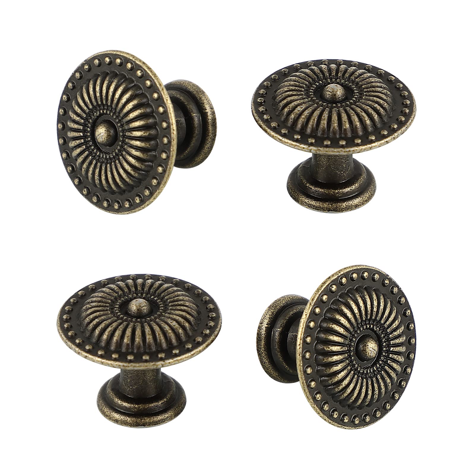 Bestomz 4pcs Vintage Drawer Cabinet Pull Handle Knob (Bronze)