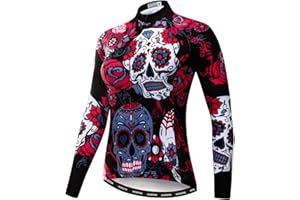 WEIMOMONKEY Women Long Sleeve Cycling Jersey MTB Shirts Mountain Bike Tops Bicycle Clothing