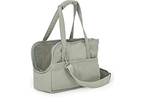 GENERIC Pet Dog Casual Crossbody Bag, Hands-Free One Shoulder Soft Edged Pet Bag, Fully Open Sunroof Cover with Mesh Window and Large Front Pocket, Pet Carrier Purse for Small Dog Cat（Can Hold 10 Pounds）