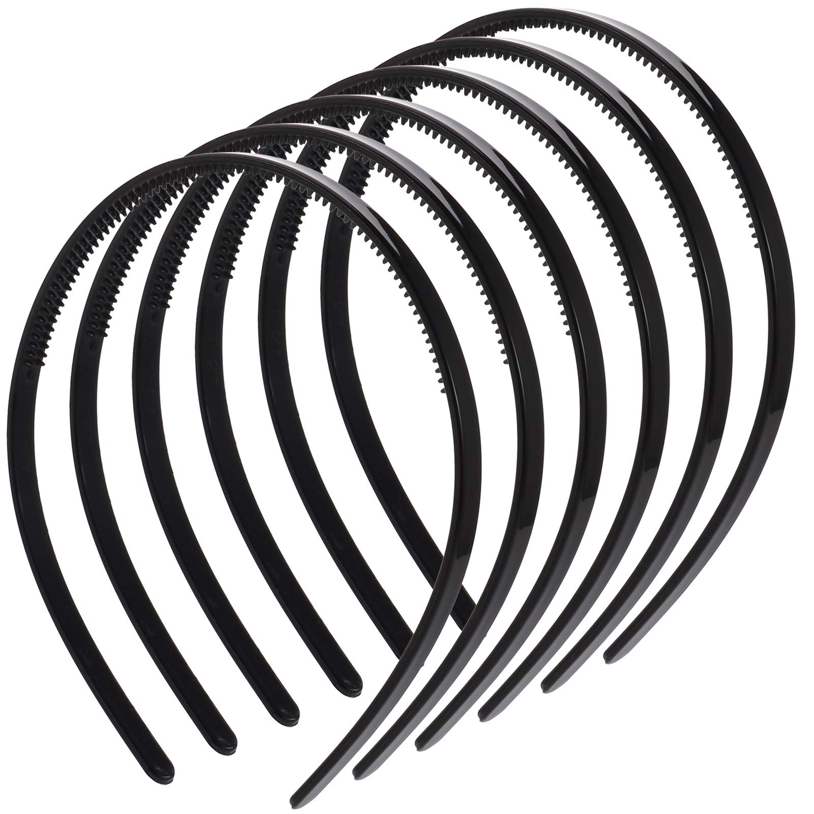 Heyu-Lotus 6 Pieces Mens hairbands Unisex Hair Band, Plastic Teeth Comb Headbands, DIY Hair Hoop Gripper Teeth Hairband for Men and Women Mens hairbands
