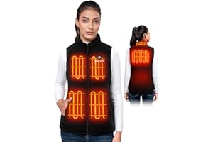 WASOTO Heated Vest Women Fleece Vest 16000mAh Battery Pack Charger Included Lightweight Slim Fit for Indoor Outdoor Work