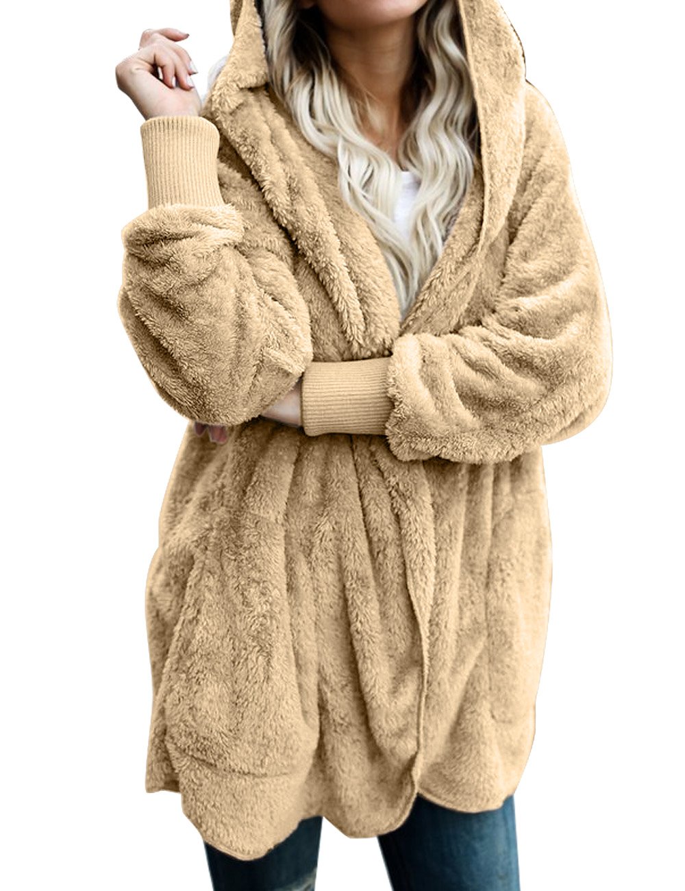 Amazon Oversized Sherpa Cardigan With Hood Sherpa Lined Cardigan