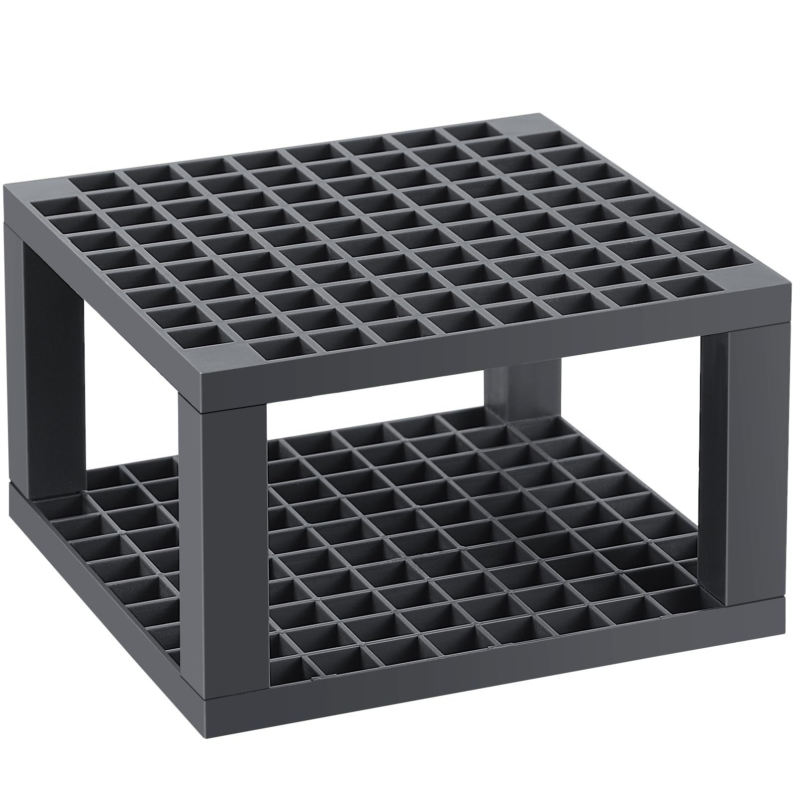 SUPVOX Plastic Paint Brush Holder 96 Holes Paint Brush Organizer Stand Plastic Pencil Brush Holder Desk Pen Brush Dryer Holder (Grey)