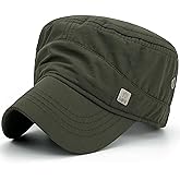 REDSHARKS Water Resistant Cadet Caps for Women Army Military Hats for Men Quick Dry Flat Top Dad Cap