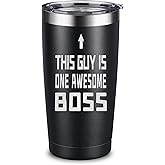 ARIABLE Gifts for Boss - Funny World Best Boss Day Gifts for Men, Women - Birthday Gift for Bosses from Employee, 20 oz Engraved Tumbler