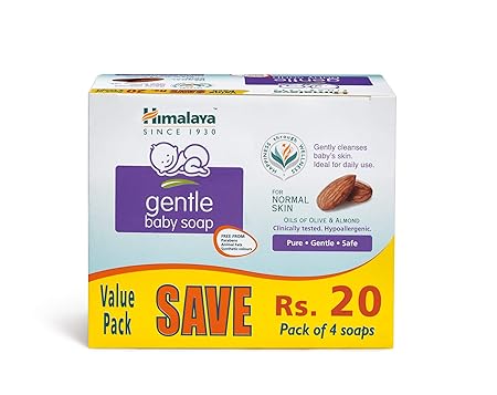 Himalaya Gentle Baby Soap Value Pack, 4 * 75g