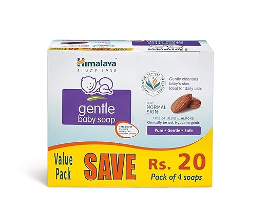 Himalaya Gentle Baby Soap Value Pack (75g, Pack of 4)