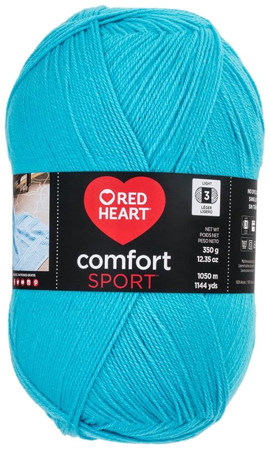 Red Heart Comfort Sport Yarn Turquoise Amazon In Home Kitchen