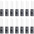ALLECIN 22uF 50V 5x11mm Electrolytic Capacitor 22 UF MFD 50 Volt 0.2x0.43in Aluminum Capacitors (Pack of 15)