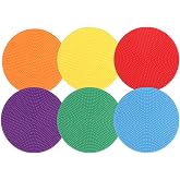 Emhumn 4inch &amp; 9inch Poly Spot Markers for Agility Dot for Gym/PE Training, Dance, 6/12/24 Pcs Round Multiple Color &amp; Size Rubber Non-Slip Spot Marker for Games, Floor Dots and Sport Activities