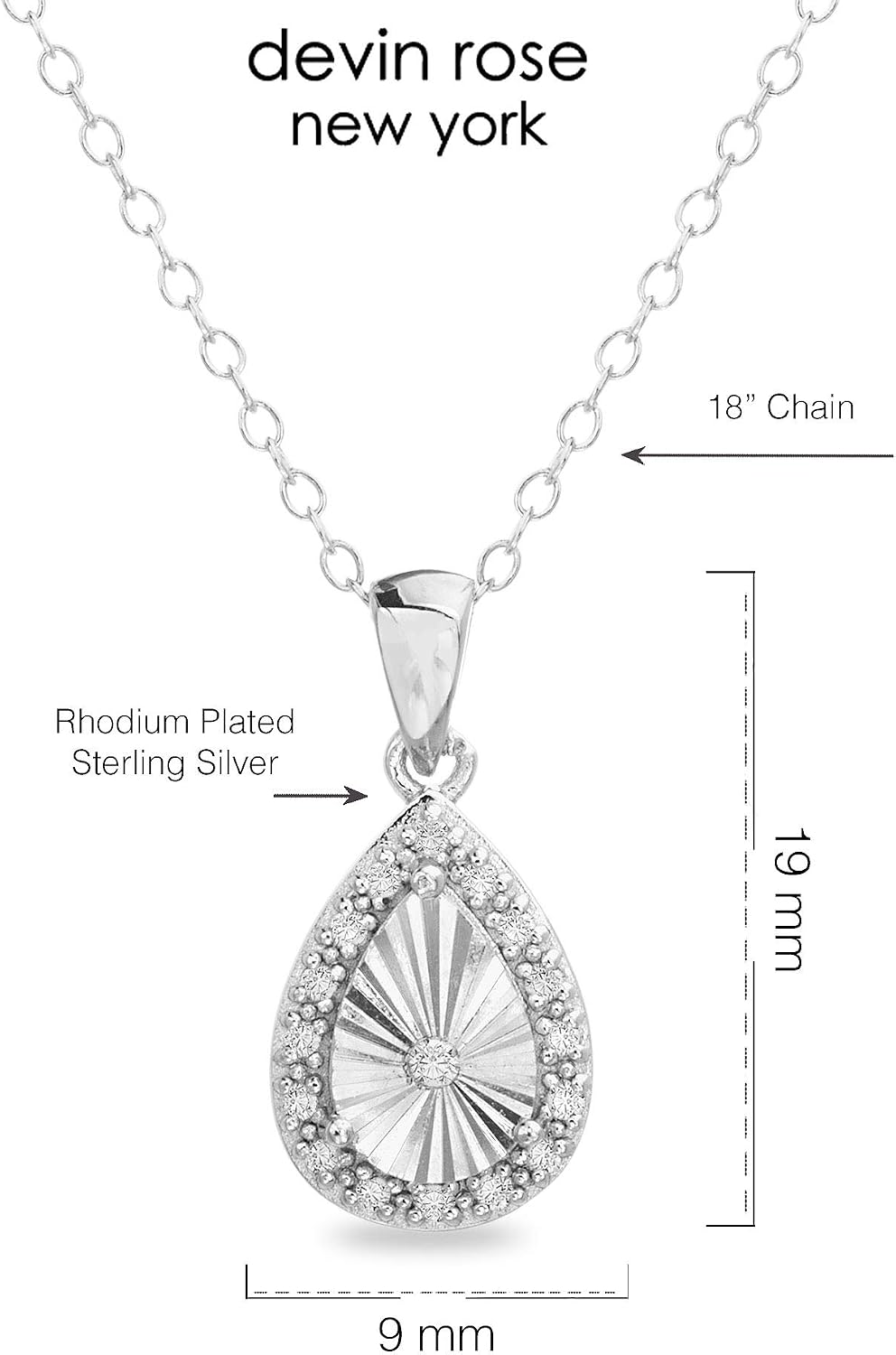 10 Cttw Diamond Teardrop Necklace 